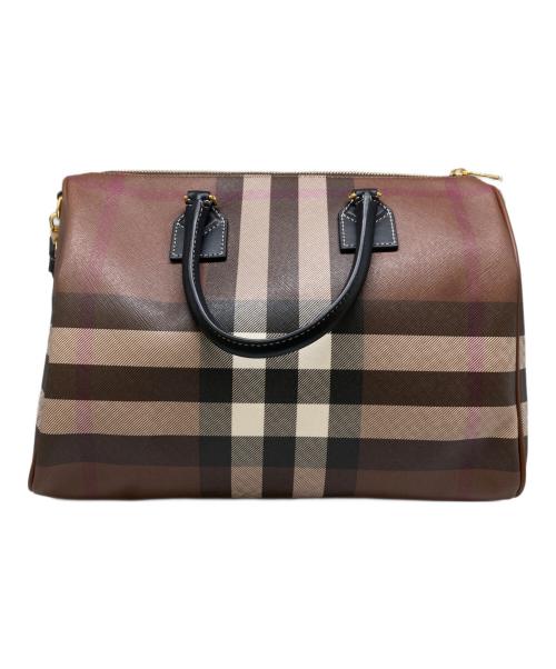 BURBERRY（バーバリー）BURBERRY (バーバリー) MD BOWLING BAG/ジャイアントチェックボウリングバッグミディアム ブラウンの古着・服飾アイテム