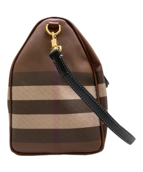 BURBERRY（バーバリー）BURBERRY (バーバリー) MD BOWLING BAG/ジャイアントチェックボウリングバッグミディアム ブラウンの古着・服飾アイテム