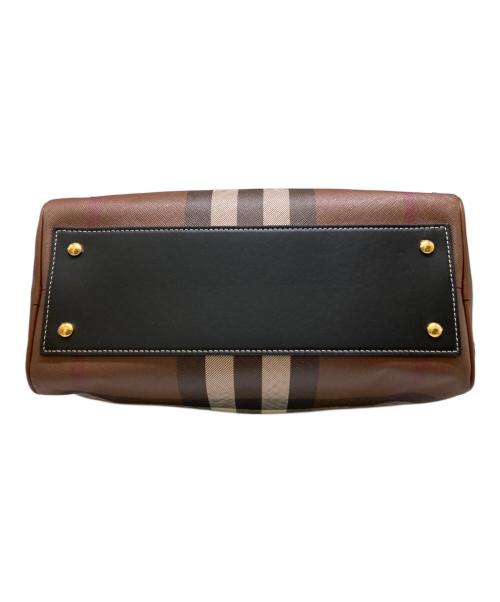 BURBERRY（バーバリー）BURBERRY (バーバリー) MD BOWLING BAG/ジャイアントチェックボウリングバッグミディアム ブラウンの古着・服飾アイテム