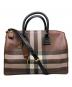 BURBERRY（バーバリー）の古着「MD BOWLING BAG/ジャイアントチェックボウリングバッグミディアム」｜ブラウン