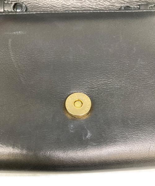 CELINE（セリーヌ）CELINE (セリーヌ) トリオンフロゴ レザーショルダーバッグ ブラックの古着・服飾アイテム