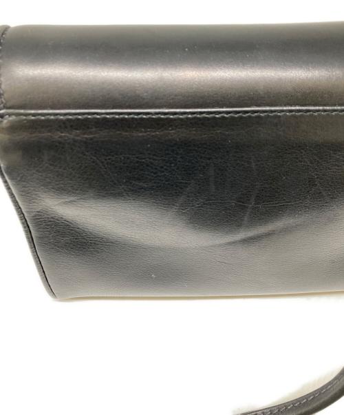 CELINE（セリーヌ）CELINE (セリーヌ) トリオンフロゴ レザーショルダーバッグ ブラックの古着・服飾アイテム