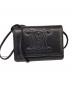 CELINE（セリーヌ）の古着「トリオンフロゴ レザーショルダーバッグ」｜ブラック