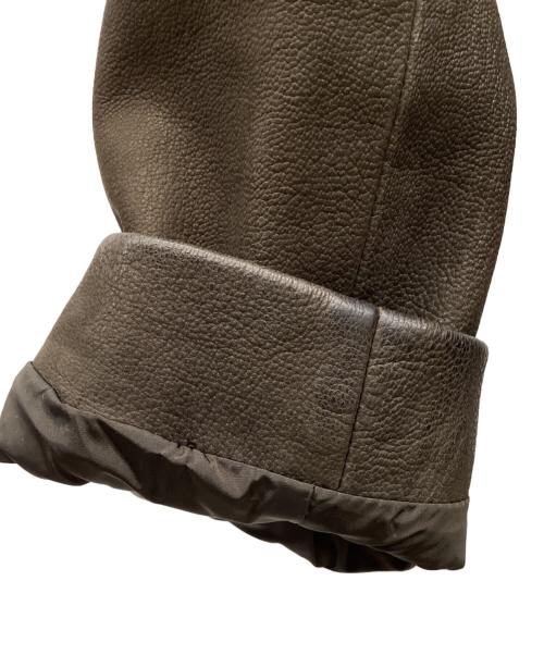 PRADA（プラダ）PRADA (プラダ) レザー3Bジャケット ブラウン サイズ:44の古着・服飾アイテム