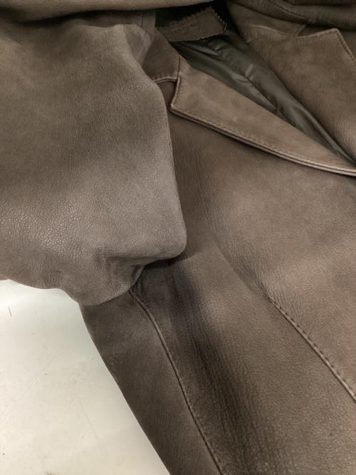 PRADA（プラダ）PRADA (プラダ) レザー3Bジャケット ブラウン サイズ:44の古着・服飾アイテム