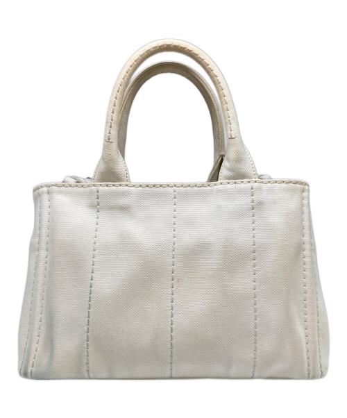 PRADA（プラダ）PRADA (プラダ) カナパ キャンバス2WAYバッグ アイボリーの古着・服飾アイテム
