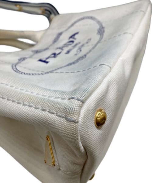 PRADA（プラダ）PRADA (プラダ) カナパ キャンバス2WAYバッグ アイボリーの古着・服飾アイテム