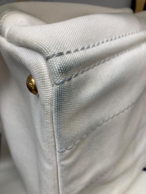 PRADA（プラダ）PRADA (プラダ) カナパ キャンバス2WAYバッグ アイボリーの古着・服飾アイテム