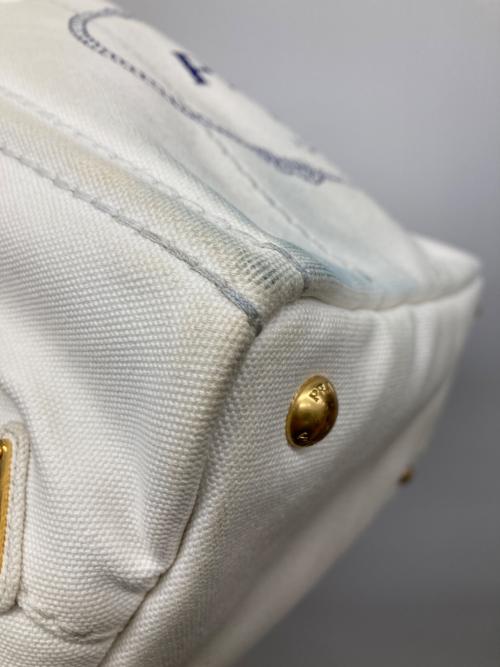 PRADA（プラダ）PRADA (プラダ) カナパ キャンバス2WAYバッグ アイボリーの古着・服飾アイテム