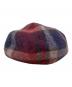Vivienne Westwood (ヴィヴィアンウエストウッド) アルパカ混 オーブロゴチェックベレー帽 レッド：8000円