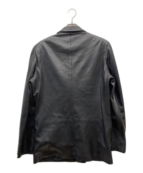 GIANNI VERSACE（ジャンニ・ヴェルサーチ）GIANNI VERSACE (ジャンニ・ヴェルサーチ) 90sレザー2Bジャケット/RUFFO/本人期 ブラック サイズ:52の古着・服飾アイテム