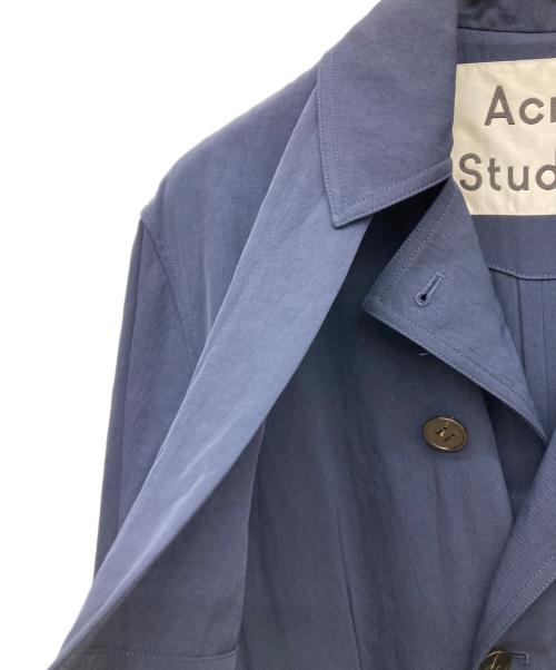 Acne studios（アクネ ストゥディオズ）ACNE STUDIOS (アクネ ストゥディオス) オリシアツイルトレンチコート ネイビー サイズ:34の古着・服飾アイテム