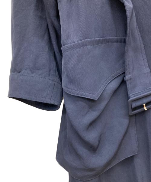 Acne studios（アクネ ストゥディオズ）ACNE STUDIOS (アクネ ストゥディオス) オリシアツイルトレンチコート ネイビー サイズ:34の古着・服飾アイテム