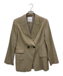 STUDIOUS（ステュディオス）の古着「セミピークダブルブレストジャケット」｜ベージュ