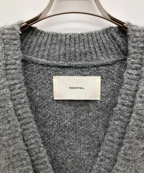 TODAYFUL（トゥデイフル）TODAYFUL (トゥデイフル) Brashed Vneck Cardigan グレー サイズ:FREEの古着・服飾アイテム