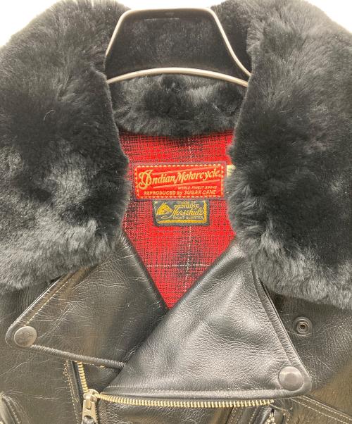 INDIAN MOTORCYCLE（インディアンモーターサイクル）INDIAN MOTORCYCLE (インディアンモーターサイクル) ホースハイドライダースジャケット ブラック サイズ:38の古着・服飾アイテム