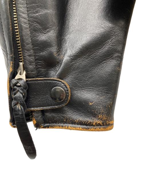 INDIAN MOTORCYCLE（インディアンモーターサイクル）INDIAN MOTORCYCLE (インディアンモーターサイクル) ホースハイドライダースジャケット ブラック サイズ:38の古着・服飾アイテム