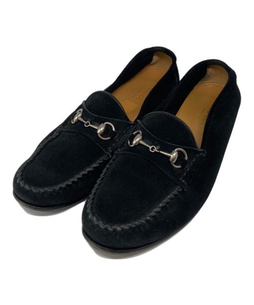 GUCCI（グッチ）GUCCI (グッチ) ホースビットスエードローファー ブラック サイズ:SIZE35 1/2の古着・服飾アイテム