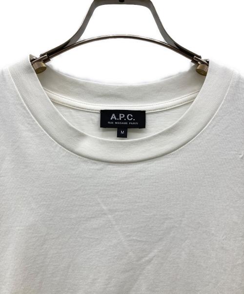 A.P.C.（アーペーセー）A.P.C. (アーペーセー) 裾ロゴ刺繍Tシャツ ホワイト サイズ:SIZE Mの古着・服飾アイテム