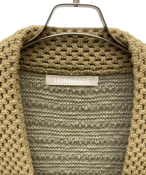 LEINWANDE（ラインヴァンド）LEINWANDE (ラインヴァンド) パッチワークフリンジニットガウン ベージュ サイズ:SIZE Freeの古着・服飾アイテム