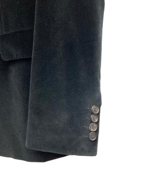 HUGO BOSS（ヒューゴ ボス）HUGO BOSS (ヒューゴ ボス) ラムスキンエルボーパッチベロアテーラードジャケット ブラック サイズ:36Ｒの古着・服飾アイテム