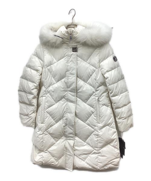 JEAN LOUIS SCHERRER（ジャンルイ シェレル）JEAN LOUIS SCHERRER (ジャンルイ シェレル) ブルーフォックスファー付ダウンコート ホワイト サイズ:M 未使用品の古着・服飾アイテム