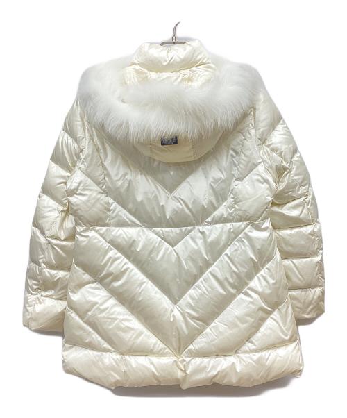 JEAN LOUIS SCHERRER（ジャンルイ シェレル）JEAN LOUIS SCHERRER (ジャンルイ シェレル) フォックスファーダウンコート アイボリー サイズ:Mの古着・服飾アイテム