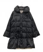 Rose Tiaraローズティアラ）の古着「リボンデザインフレアダウンコート」｜ブラック