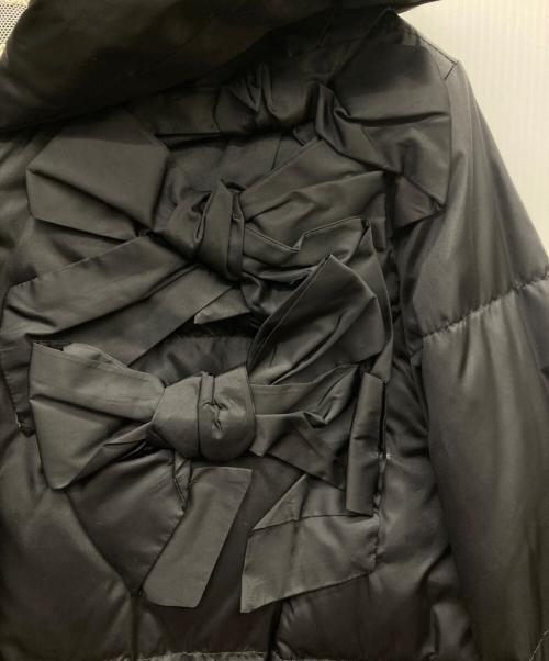 Rose Tiara（ローズティアラ）Rose Tiara (ローズティアラ) リボンデザインフレアダウンコート ブラック サイズ:Mの古着・服飾アイテム