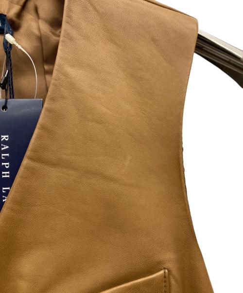 RALPH LAUREN（ラルフローレン）RALPH LAUREN (ラルフローレン) ラムスキンベスト ブラウン サイズ:2の古着・服飾アイテム