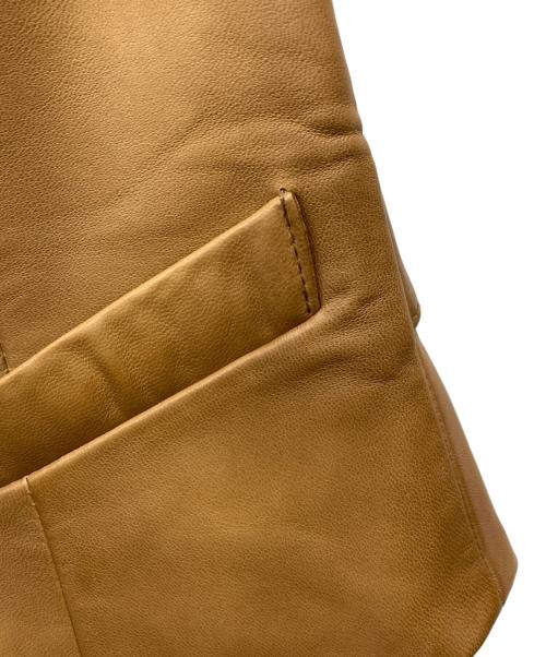 RALPH LAUREN（ラルフローレン）RALPH LAUREN (ラルフローレン) ラムスキンベスト ブラウン サイズ:2の古着・服飾アイテム