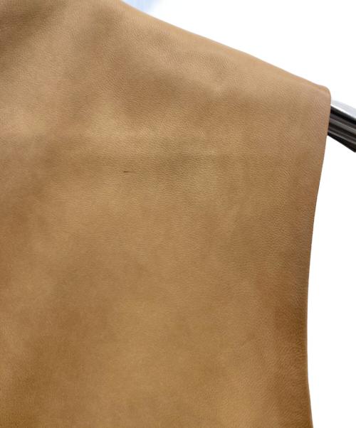 RALPH LAUREN（ラルフローレン）RALPH LAUREN (ラルフローレン) ラムスキンベスト ブラウン サイズ:2の古着・服飾アイテム