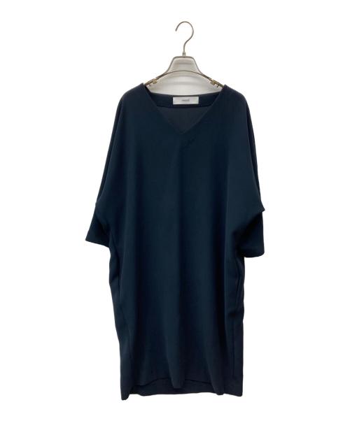 saqui（サキ）saqui (サキ) Vネックドルマンスリーブワンピース ネイビー サイズ:36の古着・服飾アイテム