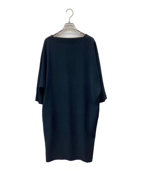 saqui（サキ）saqui (サキ) Vネックドルマンスリーブワンピース ネイビー サイズ:36の古着・服飾アイテム