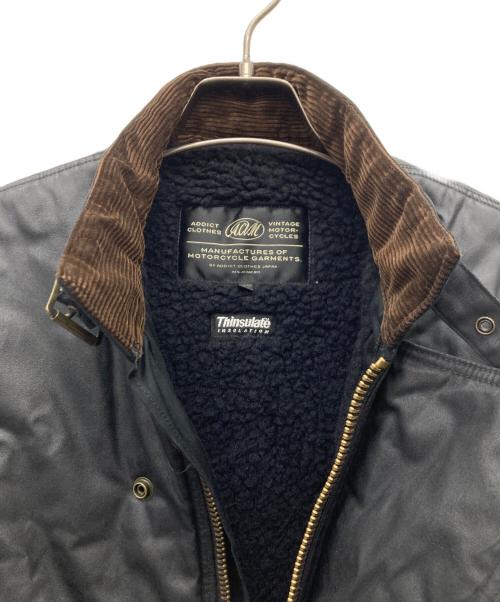 ADDICT CLOTHES（アディクト クローズ）ADDICT CLOTHES (アディクト クローズ) WAXED COTTON ULSTER VEST/Thinsulate ブラック サイズ:40の古着・服飾アイテム