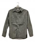 WAREHOUSEウエアハウス）の古着「LONG SLEEVE CHECK WORK SHIRTS」｜グレー×ブラック