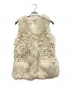 Diagram GRACE CONTINENTALダイアグラム グレースコンチネンタル）の古着「カルガンラム フォックスファーベスト」｜アイボリー