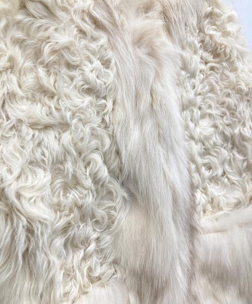 Diagram GRACE CONTINENTAL（ダイアグラム グレースコンチネンタル）Diagram GRACE CONTINENTAL (ダイアグラム グレースコンチネンタル) カルガンラム フォックスファーベスト アイボリー サイズ:36の古着・服飾アイテム