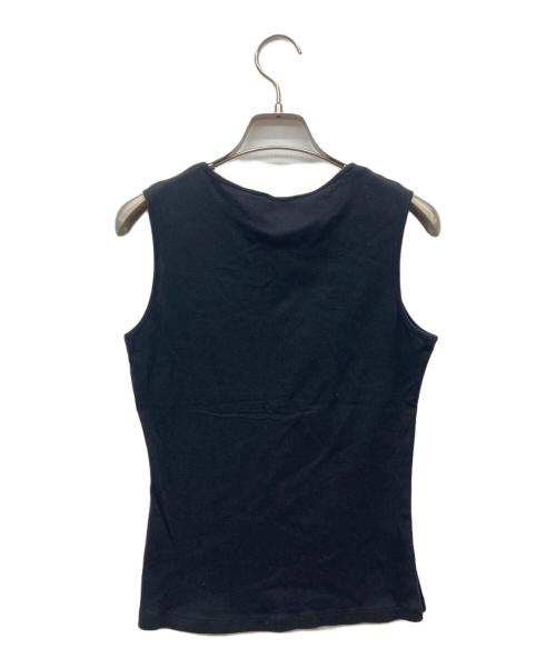 CELINE（セリーヌ）CELINE (セリーヌ) トリオンフロゴスタッズノースリーブカットソー ブラック サイズ:Mの古着・服飾アイテム