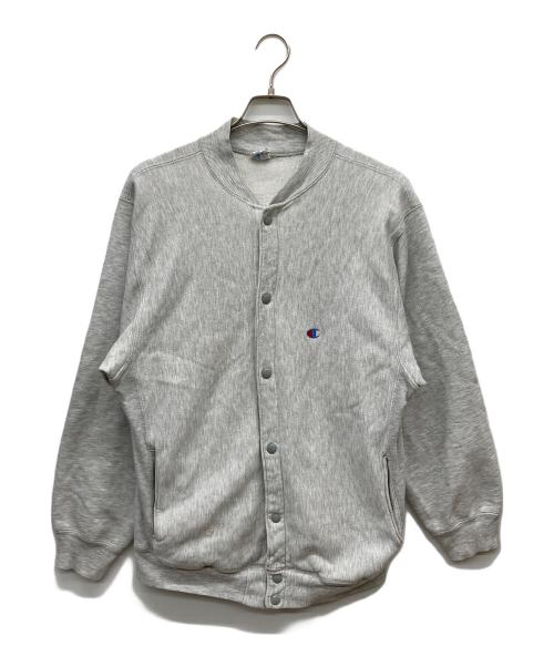 Champion REVERSE WEAVE（チャンピオン リバース ウィーブ）Champion REVERSE WEAVE (チャンピオン リバース ウィーブ) スナップボタンカーディガン グレー サイズ:Lの古着・服飾アイテム