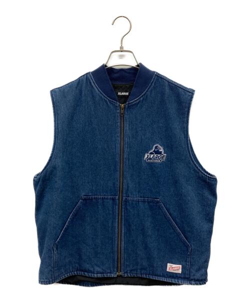 X-LARGE（エクストララージ）X-LARGE (エクストララージ) デニムジップベスト インディゴ サイズ:Mの古着・服飾アイテム