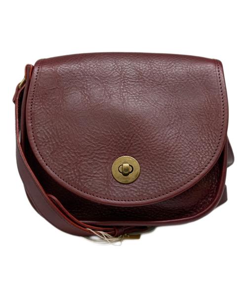DAKOTA（ダコタ）Dakota (ダコタ) ゆべし トゥルネ ターンロック金具 レザーショルダーバッグ バーガンディー 未使用品の古着・服飾アイテム
