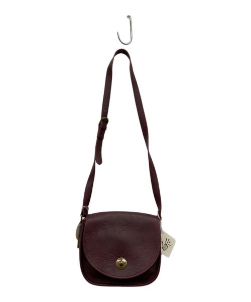 DAKOTA（ダコタ）Dakota (ダコタ) ゆべし トゥルネ ターンロック金具 レザーショルダーバッグ バーガンディー 未使用品の古着・服飾アイテム