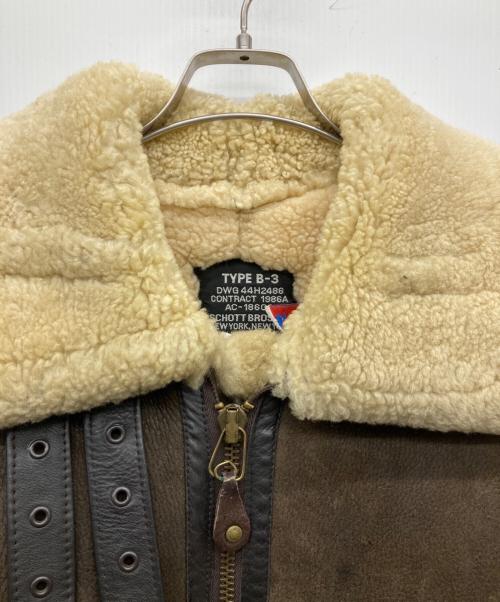 Schott（ショット）Schott (ショット) TYPE B-3 ムートンフライトジャケット ブラウン サイズ:40の古着・服飾アイテム