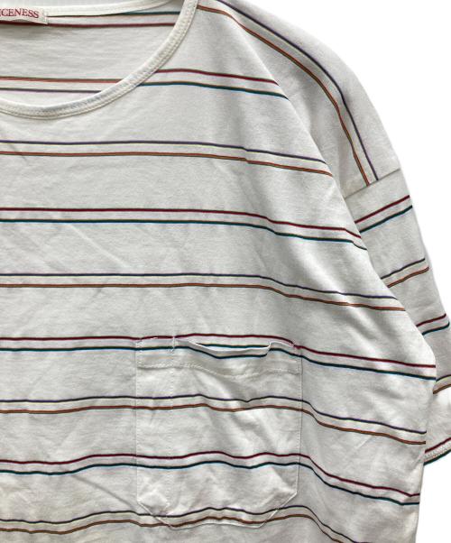 NICENESS（ナイスネス）NICENESS (ナイスネス) SANDIN / サンディン (ポケットTシャツ S/S) ホワイト サイズ:Lの古着・服飾アイテム