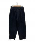 barbell objectバーベルオブジェクト）の古着「belted zipper pt」｜ブラック