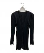 PLEATS PLEASEプリーツプリーズ）の古着「プリーツカーディガン」｜ブラック