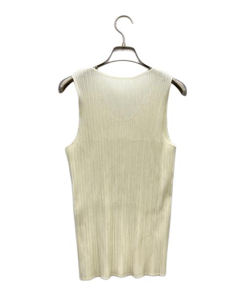 PLEATS PLEASE（プリーツプリーズ）PLEATS PLEASE (プリーツプリーズ) プリーツノースリーブカットソー アイボリー サイズ:3の古着・服飾アイテム