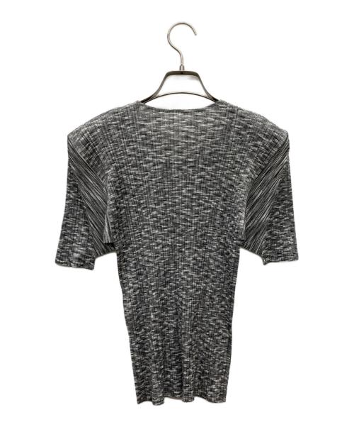PLEATS PLEASE（プリーツプリーズ）PLEATS PLEASE (プリーツプリーズ) 杢調プリーツカットソー グレー サイズ:3の古着・服飾アイテム