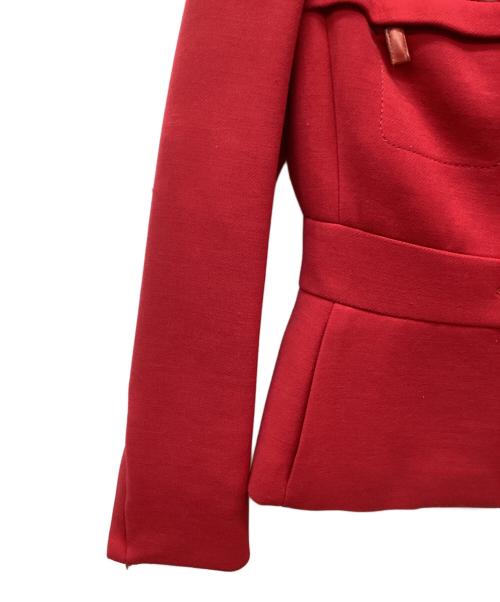 PRADA（プラダ）PRADA (プラダ) 90’S ジップデザインウールジャケット レッド サイズ:SIZE Mの古着・服飾アイテム